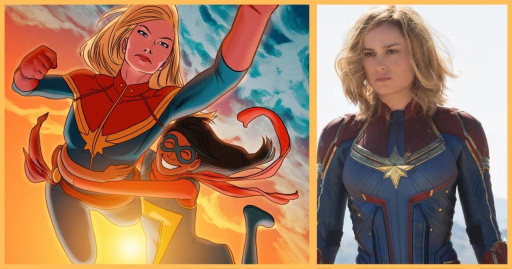 carol and kamala Captain Marvel and Ms. Marvel