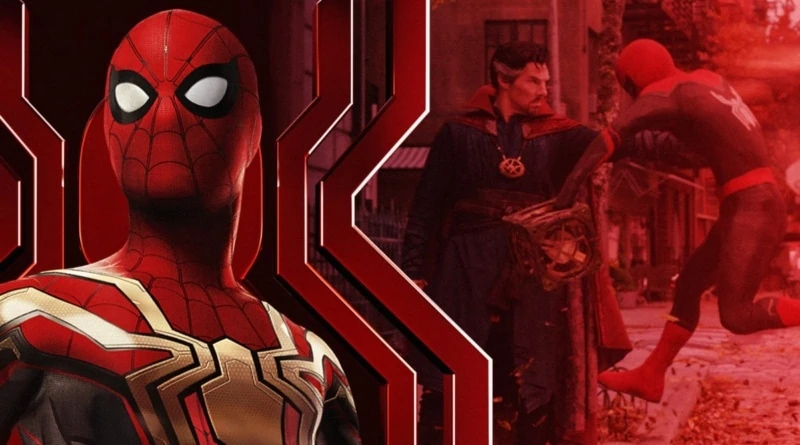 Strange vs Spider-man in No Way Home banner