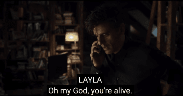 Layla talks to Marc/Steven on the phone. (Marvel/Disney)