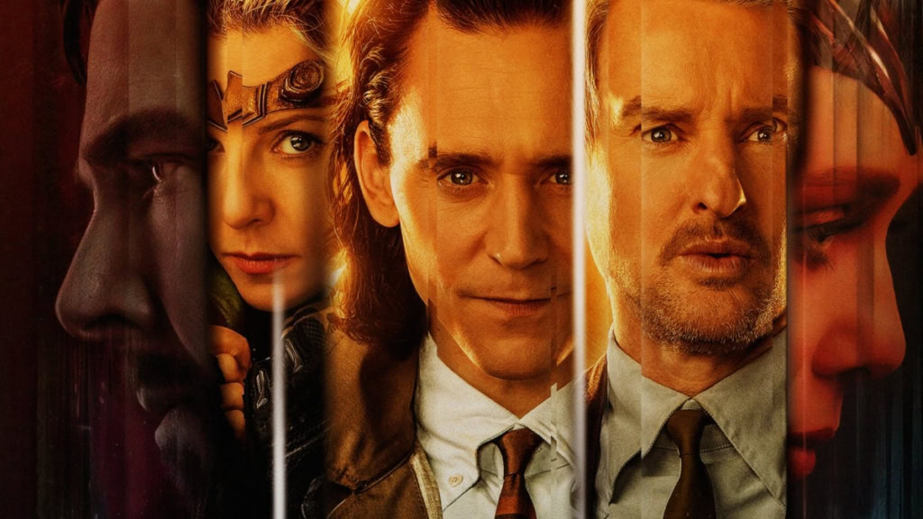 Characters from Loki and Multiverse of Madness in a dramatic collage.