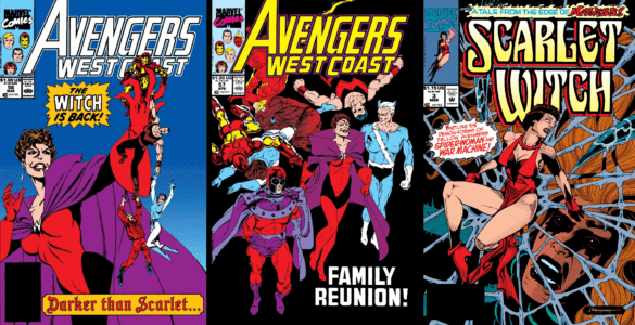 Avengers West Coast, Darker than Scarlet covers