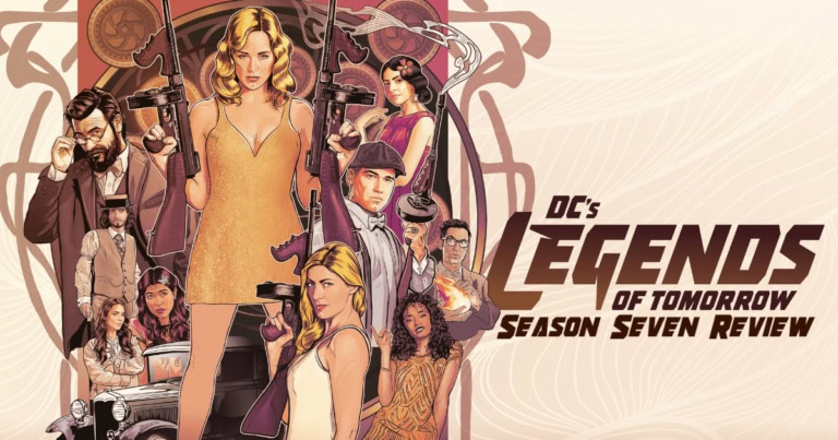 DC’s Legends of Tomorrow Season 7 cast promotional poster with main characters.