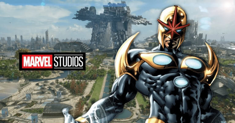 This is a picture of Richard Rider aka Nova in front of Xandar