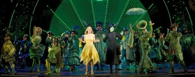 Glinda and Elphaba in Wicked on Broadway