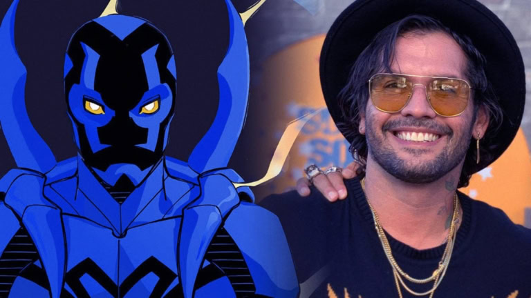 A vibrant illustration of Black Panther alongside a smiling man wearing sunglasses and a hat.