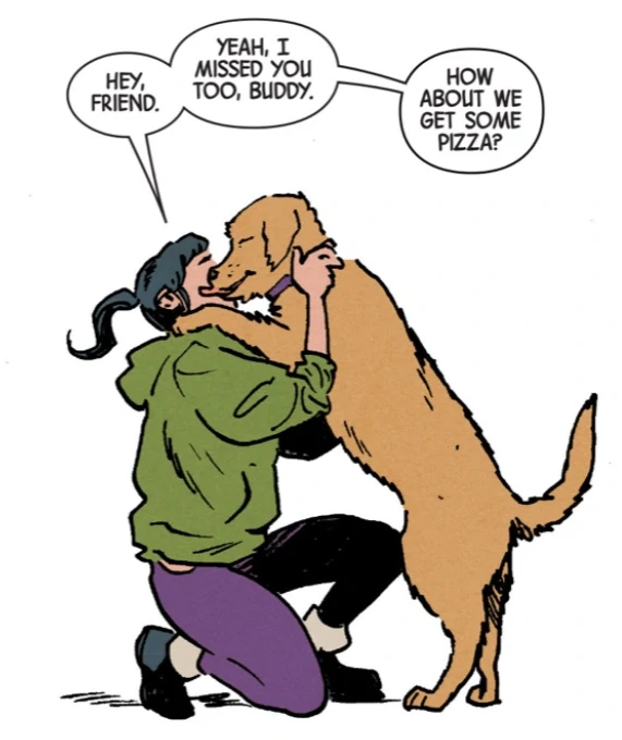 Pizza dog and kate bishop marvel comics
