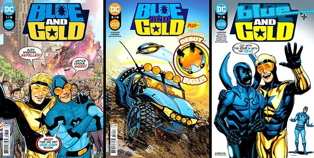 comics 2020s covers blue and gold