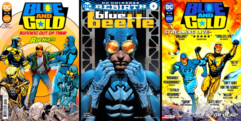comics 2020s covers blue and gold rebirth