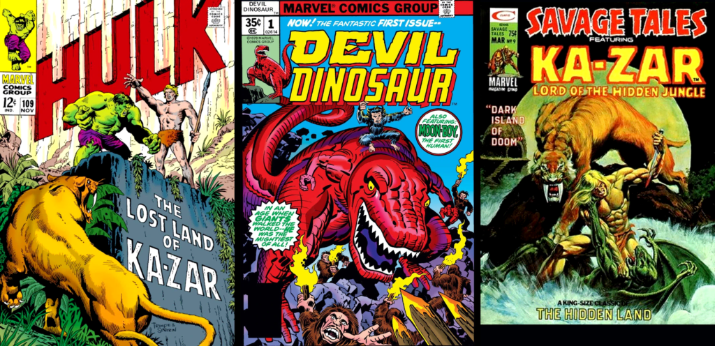 savage-land-ka-zar-covers-1960s-hulk-devil-dinosaur