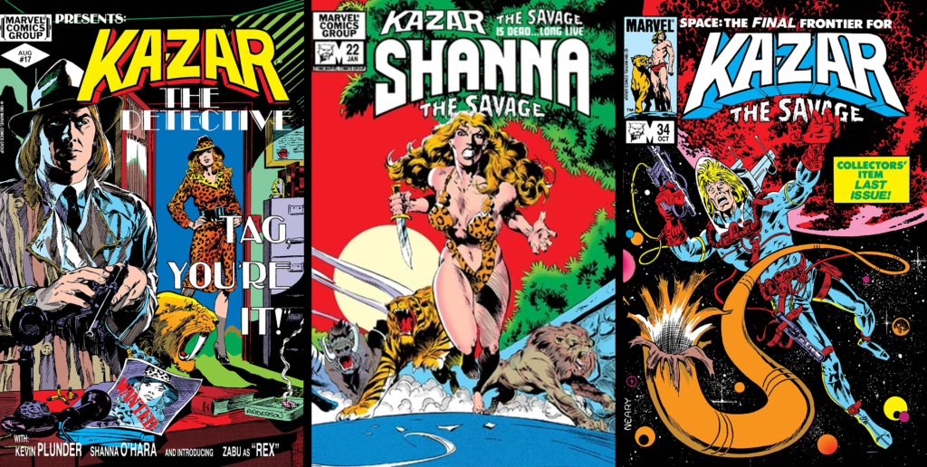 covers 1980s shanna from Kazar the Savage