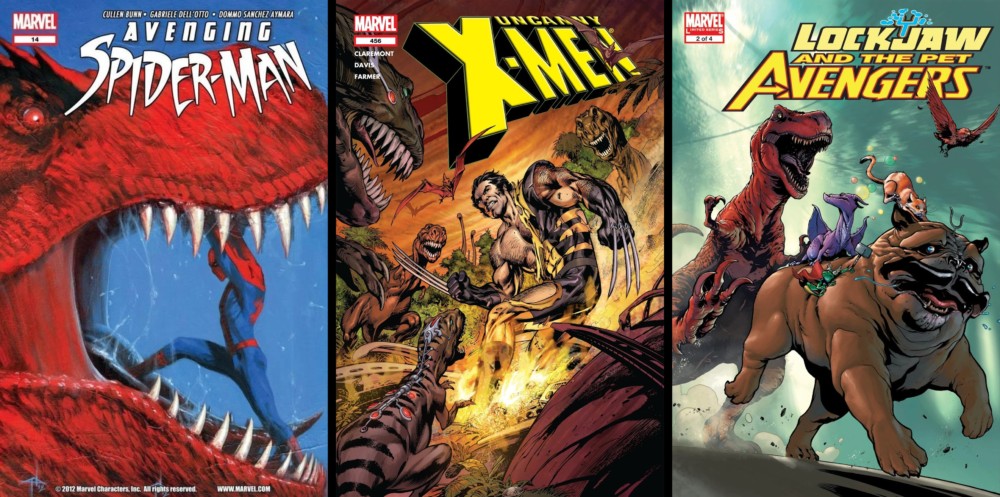 savage land ka-zar covers-2000s-avenging-spider-man-uncanny-x-men-lockjaw-pet-avengers