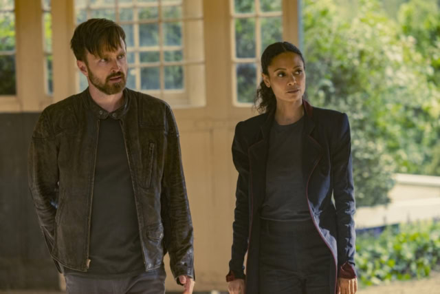 Aaron Paul and Thandiwe Newton in 'Westworld' Season 4