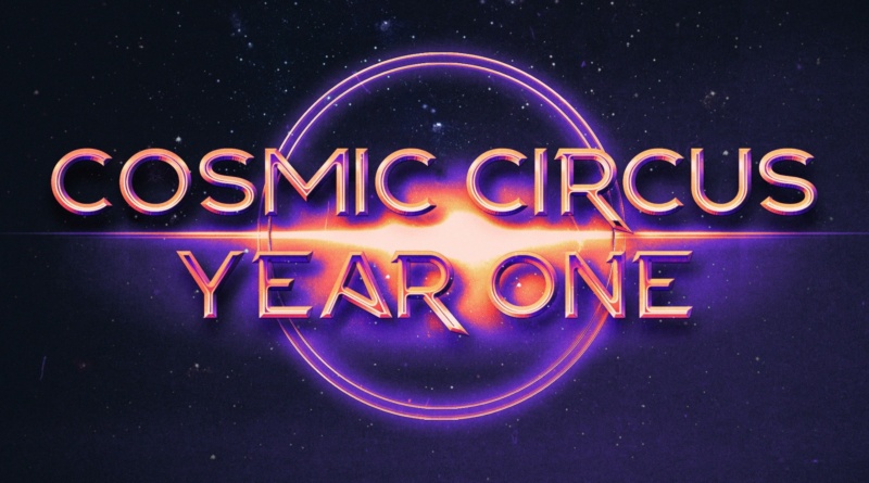 Cosmic Circus year one banner