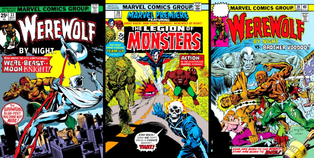 werewolf-by-night-comics-covers-1970s-moon-knight-brother-voodoo-legion-of-monsters-man-thing-ghost-rider-morbius