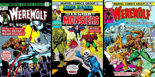 werewolf-by-night-comics-covers-1970s-moon-knight-brother-voodoo-legion-of-monsters-man-thing-ghost-rider-morbius