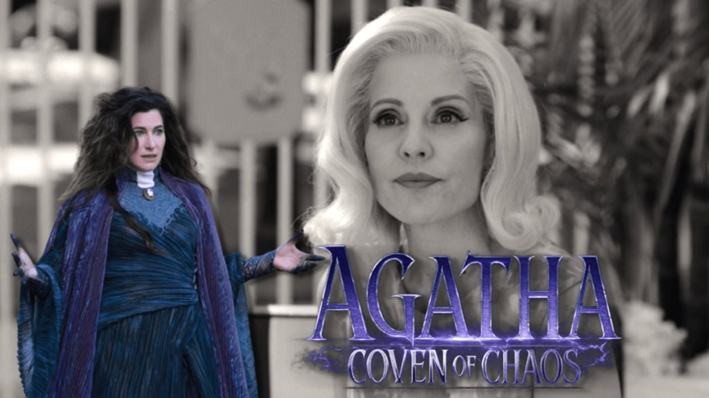 Agatha and Dottie with the 'Agatha: Coven of Chaos' logo