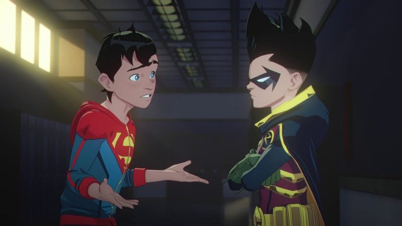 Batman Superman battle Super Sons Robin Jon
