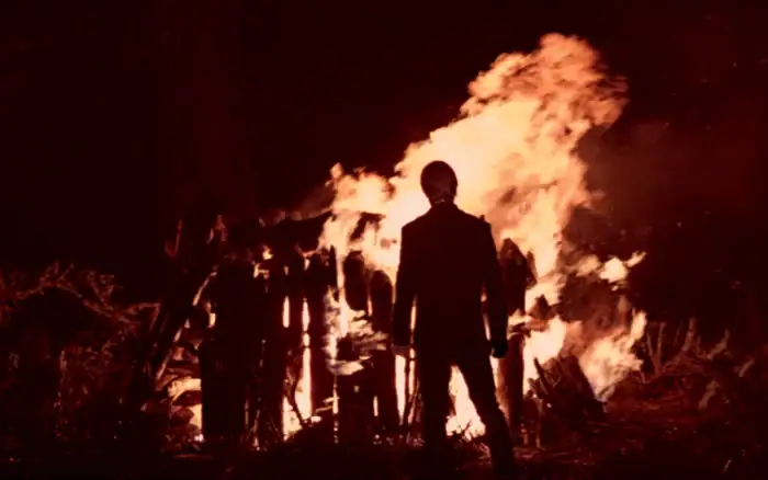 Luke with Vader's pyre