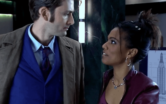 Doctor (David Tennant) and Martha (Freema Agyeman)