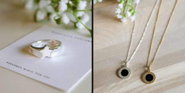 Nerd Jewelry Gift Into Your Universe ring and Every Universe necklace (Magically Taylored)