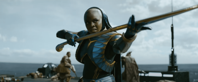 Okoye in Midnight Angel armor