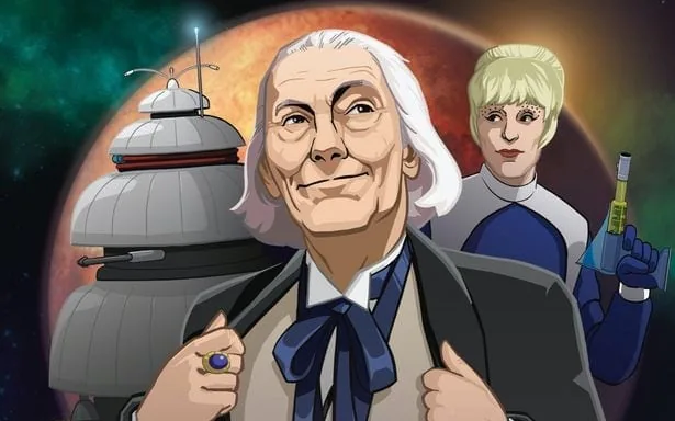 Promotional graphic for First Doctor animated missing episodes