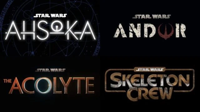 Logos for the upcoming live-action Disney+ Star Wars series 