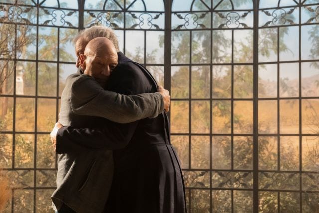  Patrick Stewart as Picard and John de Lancie as Q