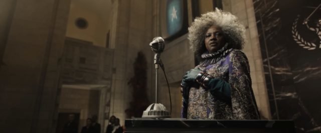 Dr Gaul at the Academy. The Hunger Games: The Ballad of Songbirds and Snakes