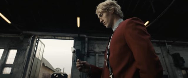 Coriolanus Snow with a rose. The Ballad of Songbirds and Snakes