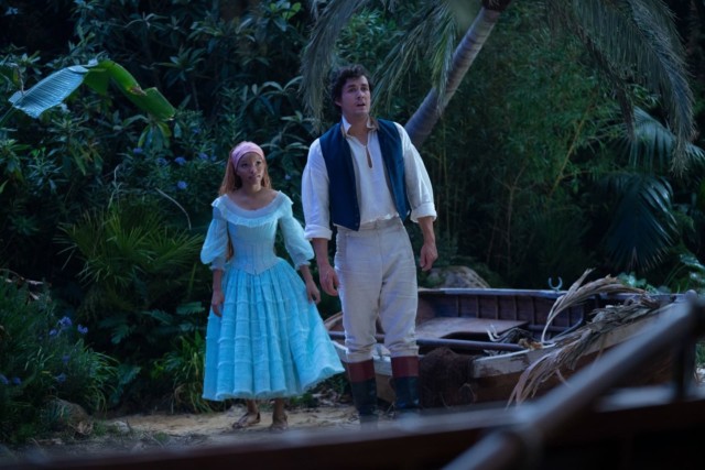 Halle Bailey as Ariel and Jonah Hauer-King as Eric in The Little Mermaid. (Disney)