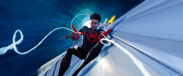 Spider-Man/Miles Morales (Shameik Moore) in Columbia Pictures and Sony Pictures Animations SPIDER-MAN: ACROSS THE SPIDER-VERSE.