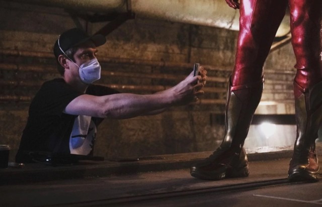 Andy Muschietti on the set of The Flash.