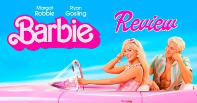Barbie movie review banner