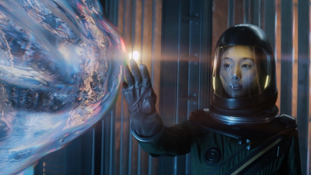 Image of Shioli Kutsuna in "Invasion," now streaming on Apple TV+.
