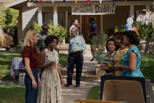 Brie Larson and Aja Naomi King in Lessons in Chemistry
