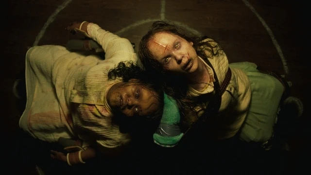 Lidya Jewett and Norah Murphy in The Exorcist: Believer. (Universal Pictures).