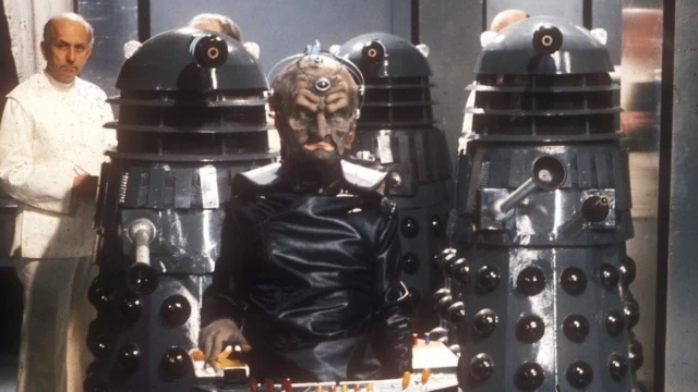 Davros and the first Daleks in “Genesis of the Daleks”