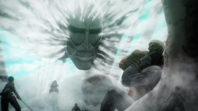 Bertolt’s Colossal Titan returns in Attack on Titan: The Final Chapters (Crunchyroll)
