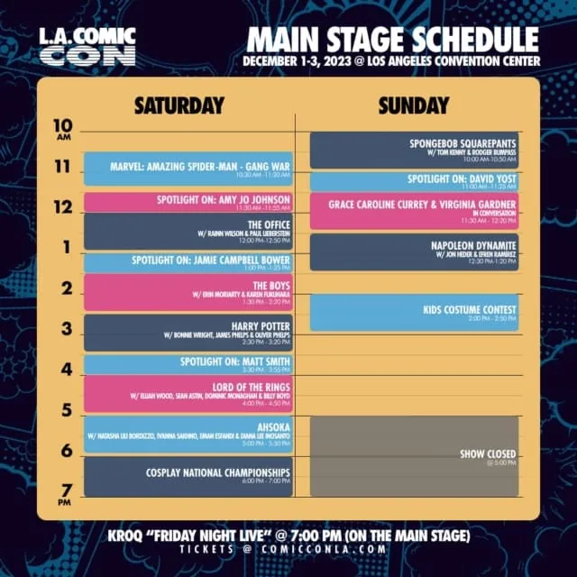 Panels LA Comic Con 2023
