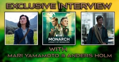 Monarch: Legacy of Monsters Mari Yamamoto and Anders Holm Exclusive Interview Banner
