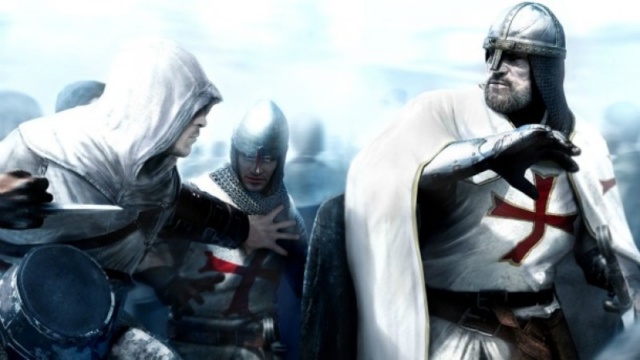 Altaïr fighting Templars in 'Assassin's Creed"