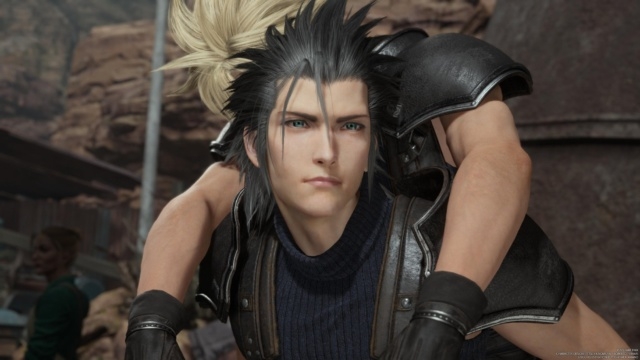 Zack Fair holding Cloud Strife FFVII