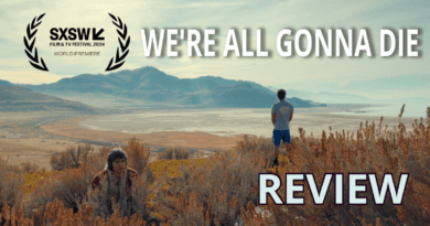 We're all gonna die review banner
