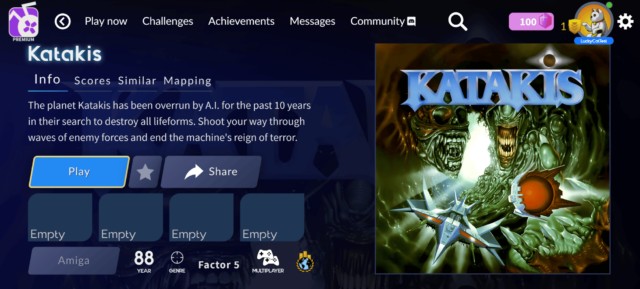 Katakis game on Antstream