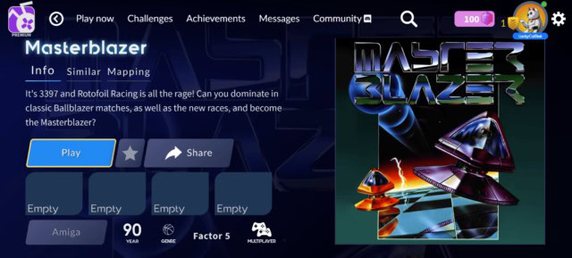Masterblazer game on Antstream
