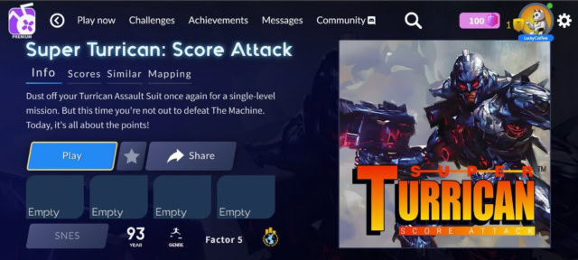 Super Turrican game on Antstream