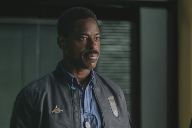 Sterling K. Brown as Colonel Banks in Atlas. 