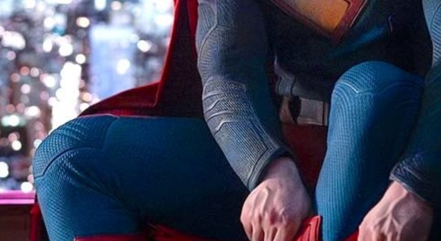 Superman's suit knee pads and trunks