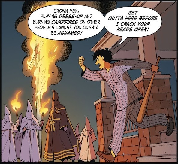 superman-smashes-klan-cross-lawn-burning-tommy